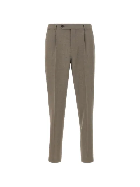 BOSS pleated relaxed-fit trousers in virgin wool