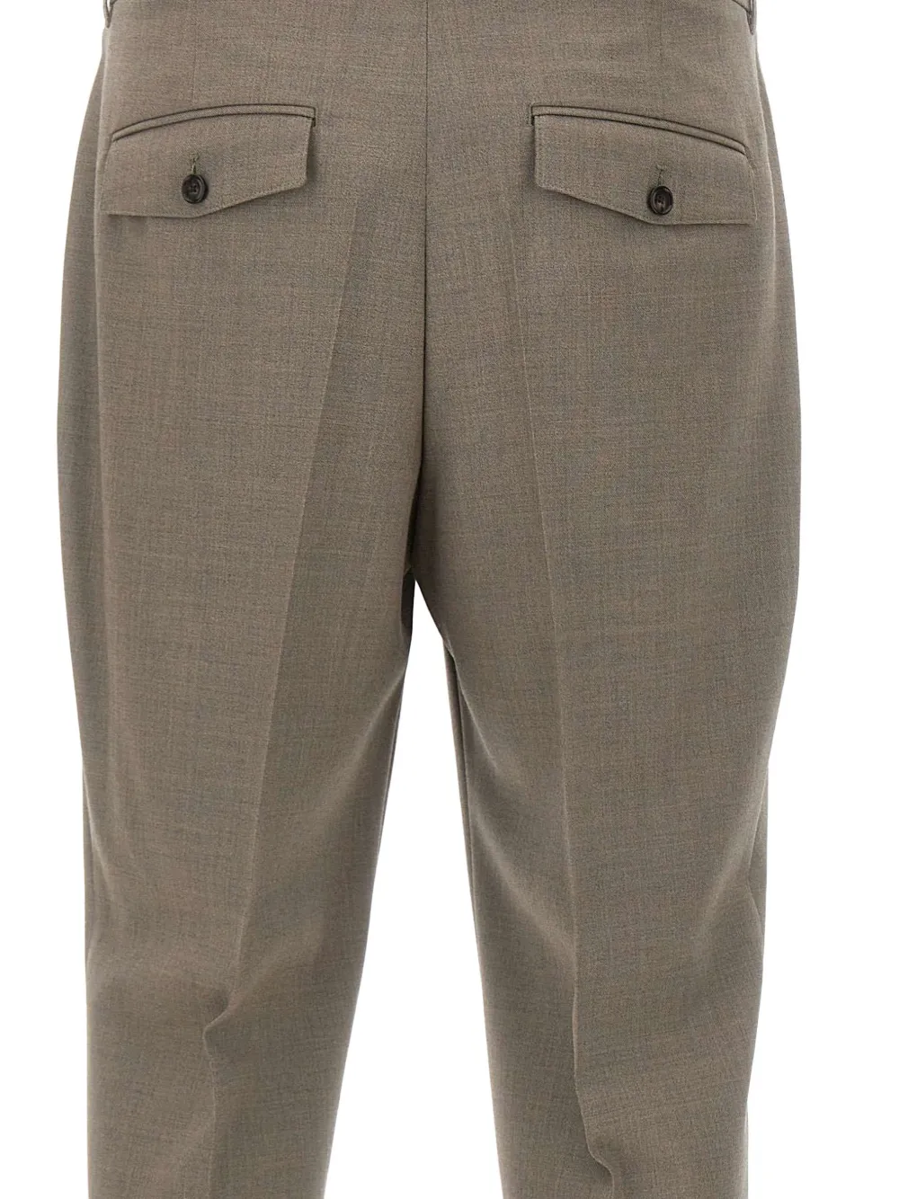 BOSS pleated relaxed-fit trousers in virgin wool Beige
