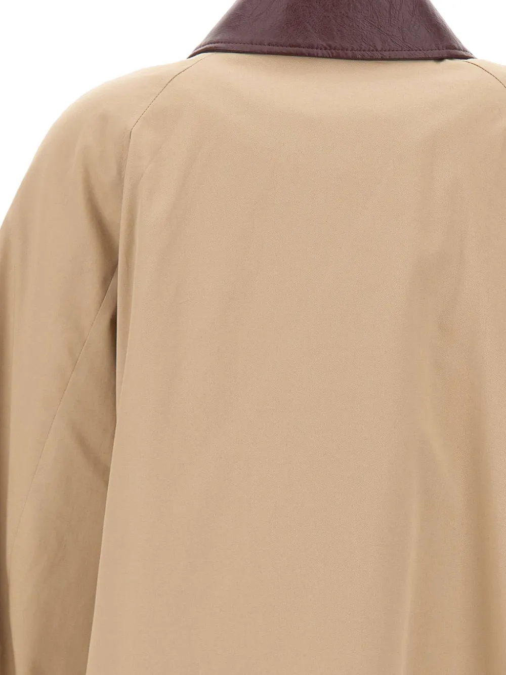 Marella contrasting-collar zip-up jacket Beige
