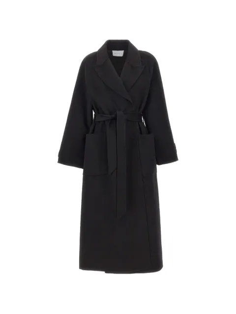 kaos belted notch-lapel coat