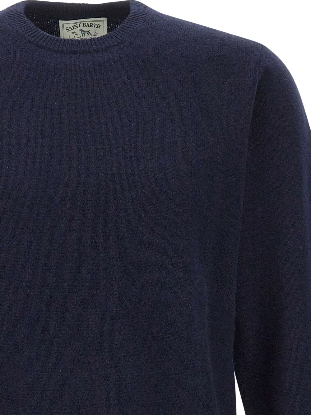 MC2 Saint Barth navy blue regent lambswool crewneck Blauw