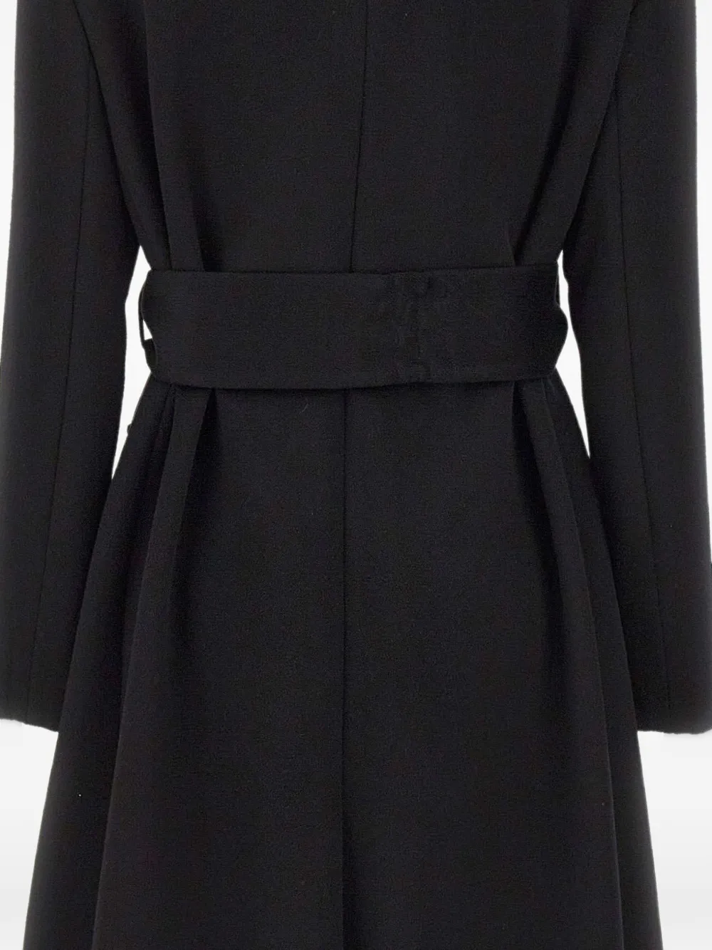 Marella belted single-breasted coat Zwart