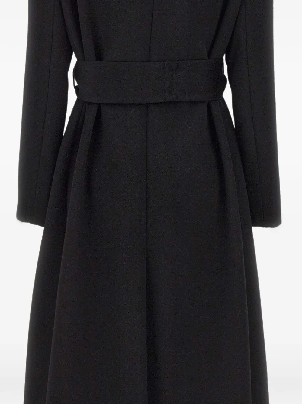 Marella belted single-breasted coat Zwart
