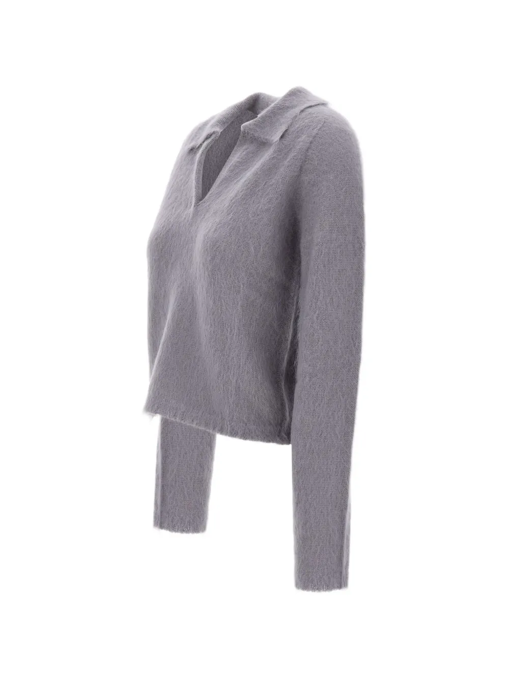 Max Mara V-neck long-sleeve sweater Grijs