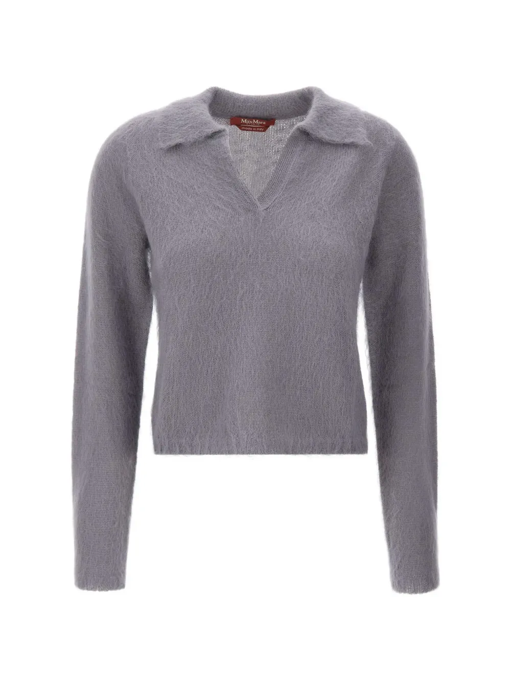 Max Mara V-neck long-sleeve sweater Grijs