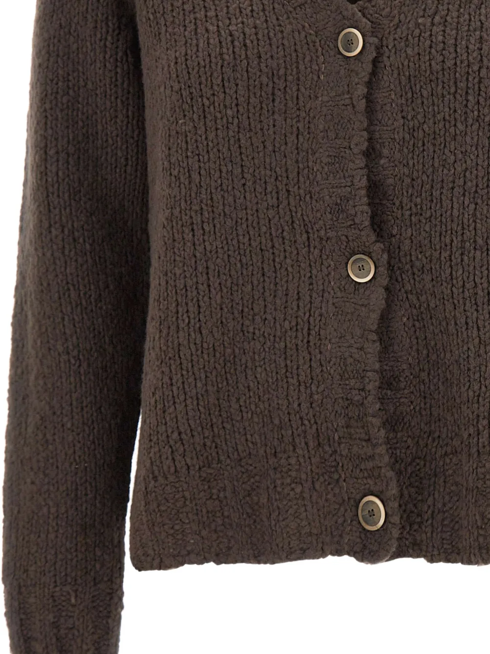 Gran Sasso braided-knit V-neck cardigan Bruin