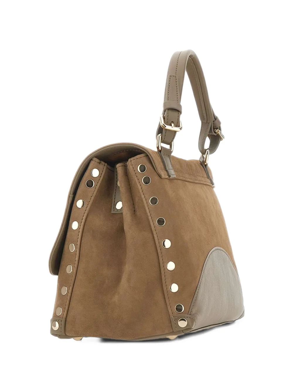 Zanellato Postina Zashmere stud-embellished tote bag Bruin