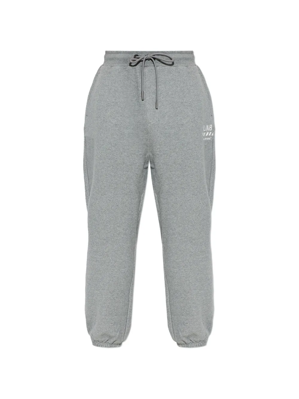 L/ab c/o Off-White logo-print track pants - Grigio