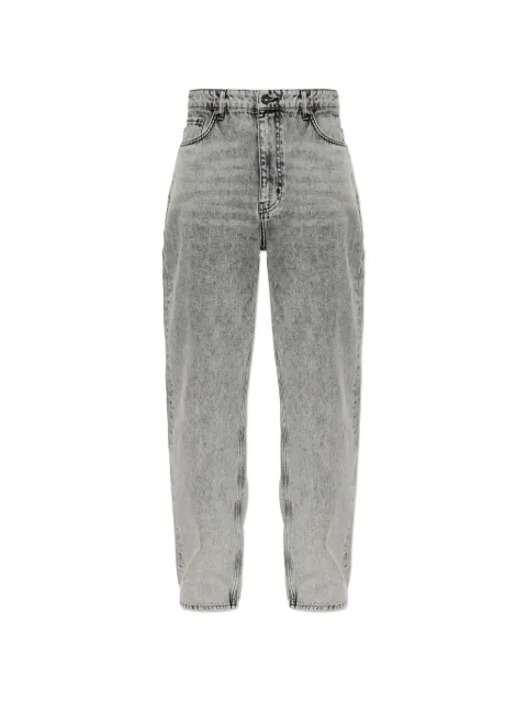 L/ab c/o Off-White acid-wash logo-print jeans
