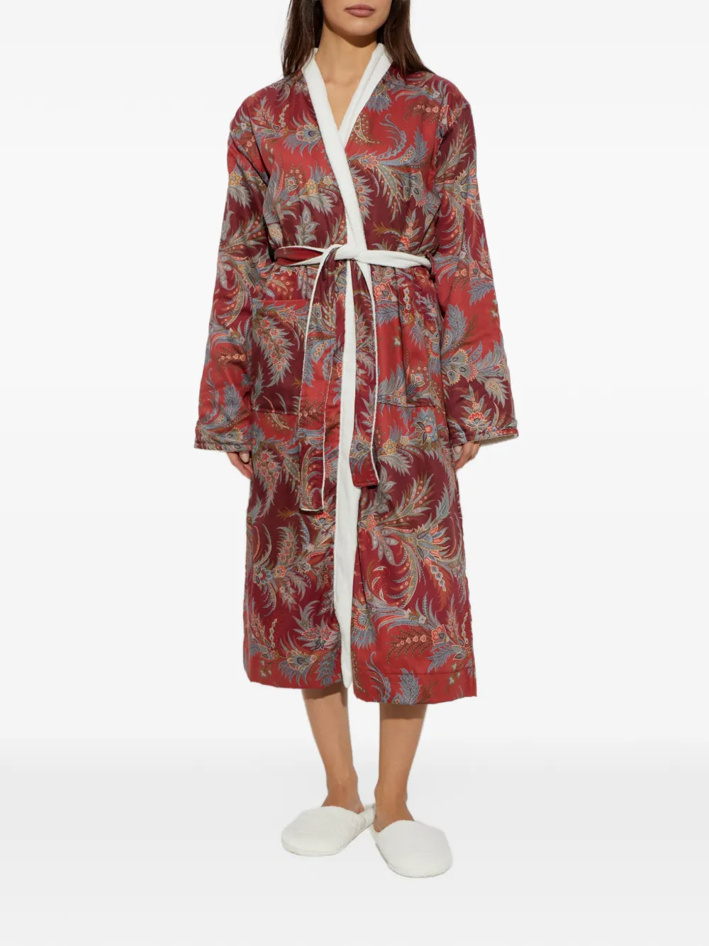 ETRO Badjas met paisley-print Rood