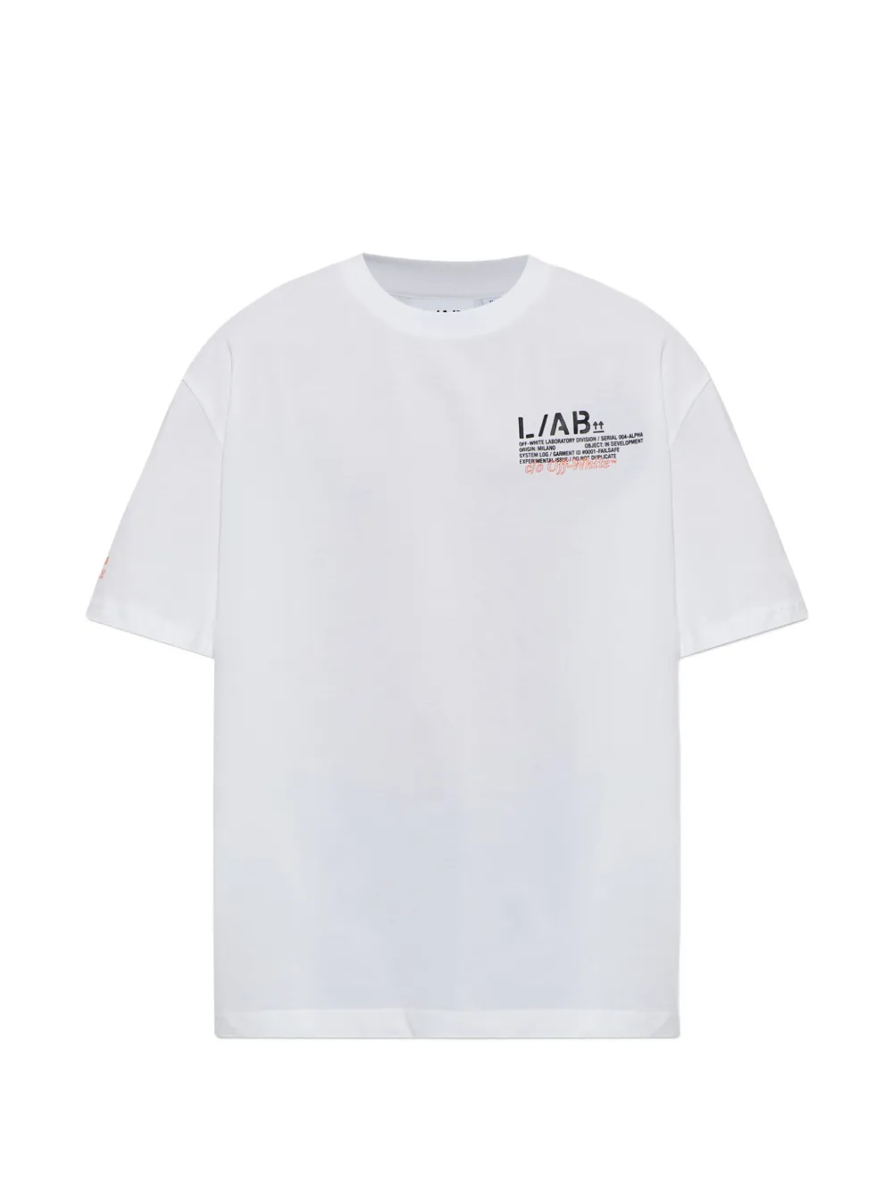 L ab c o Off-White Off Active Duct Tape logo-print T-shirt Wit