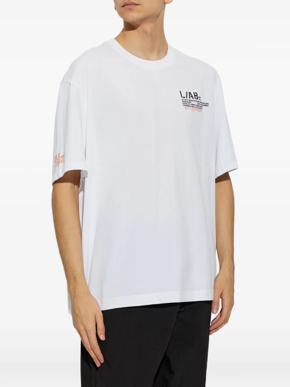L ab c o Off-White Off Active Duct Tape logo-print T-shirt Wit