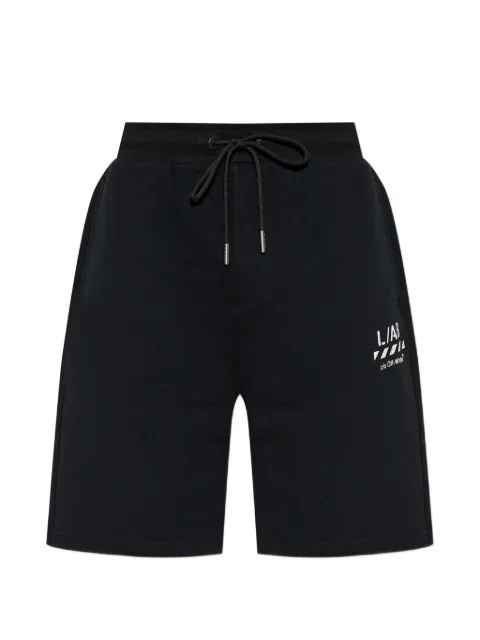 L/ab c/o Off-White logo-print drawstring shorts