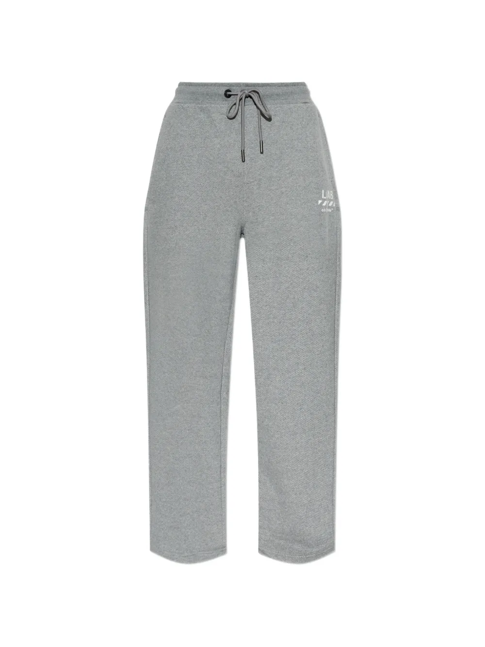 L/ab c/o Off-White logo-print drawstring track pants - Grigio