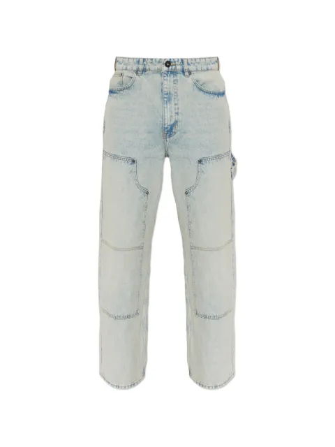 L/ab c/o Off-White logo-print panelled jeans