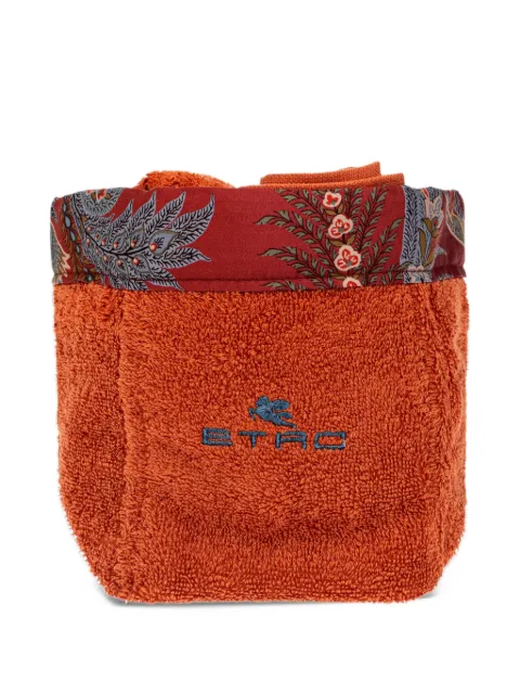 ETRO logo-embroidered paisley-trim towel set (set of five)