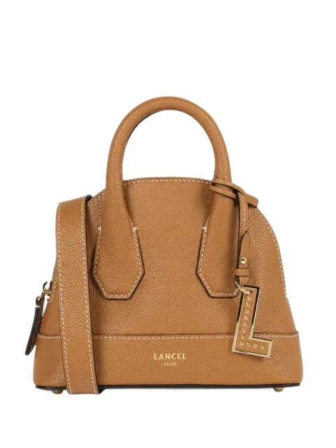 Lancel mini logo-plaque grained bovine leather tote bag