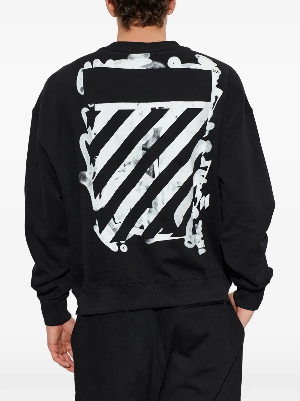 L ab c o Off-White Sweater met logoprint Zwart