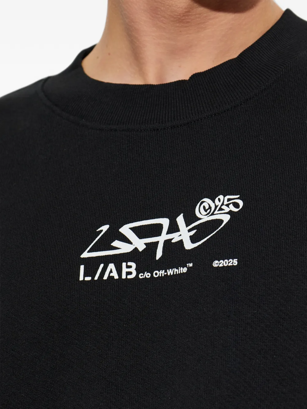 L ab c o Off-White Sweater met logoprint Zwart