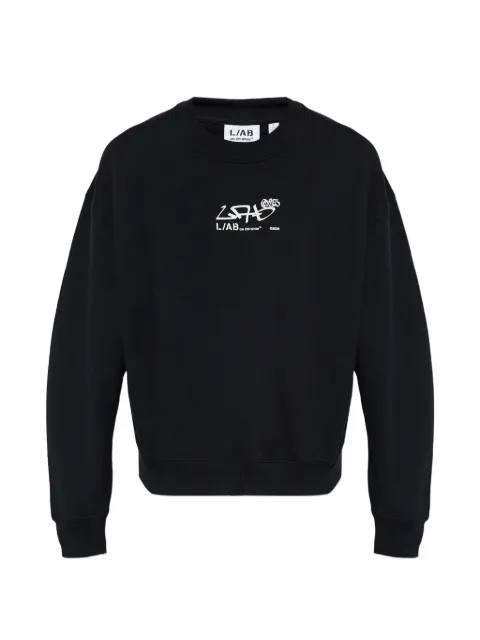 L/ab c/o Off-White logo-print sweatshirt