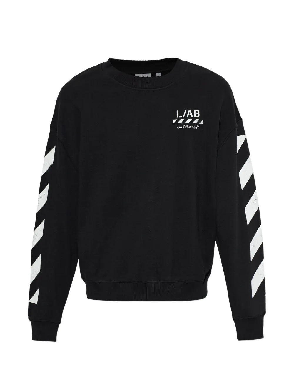 L ab c o Off-White Diagonal logo-print sweatshirt Zwart