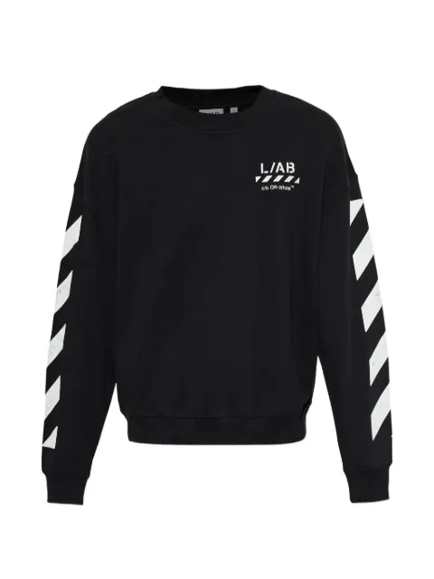 L/ab c/o Off-White sudadera Diagonal con logo estampado