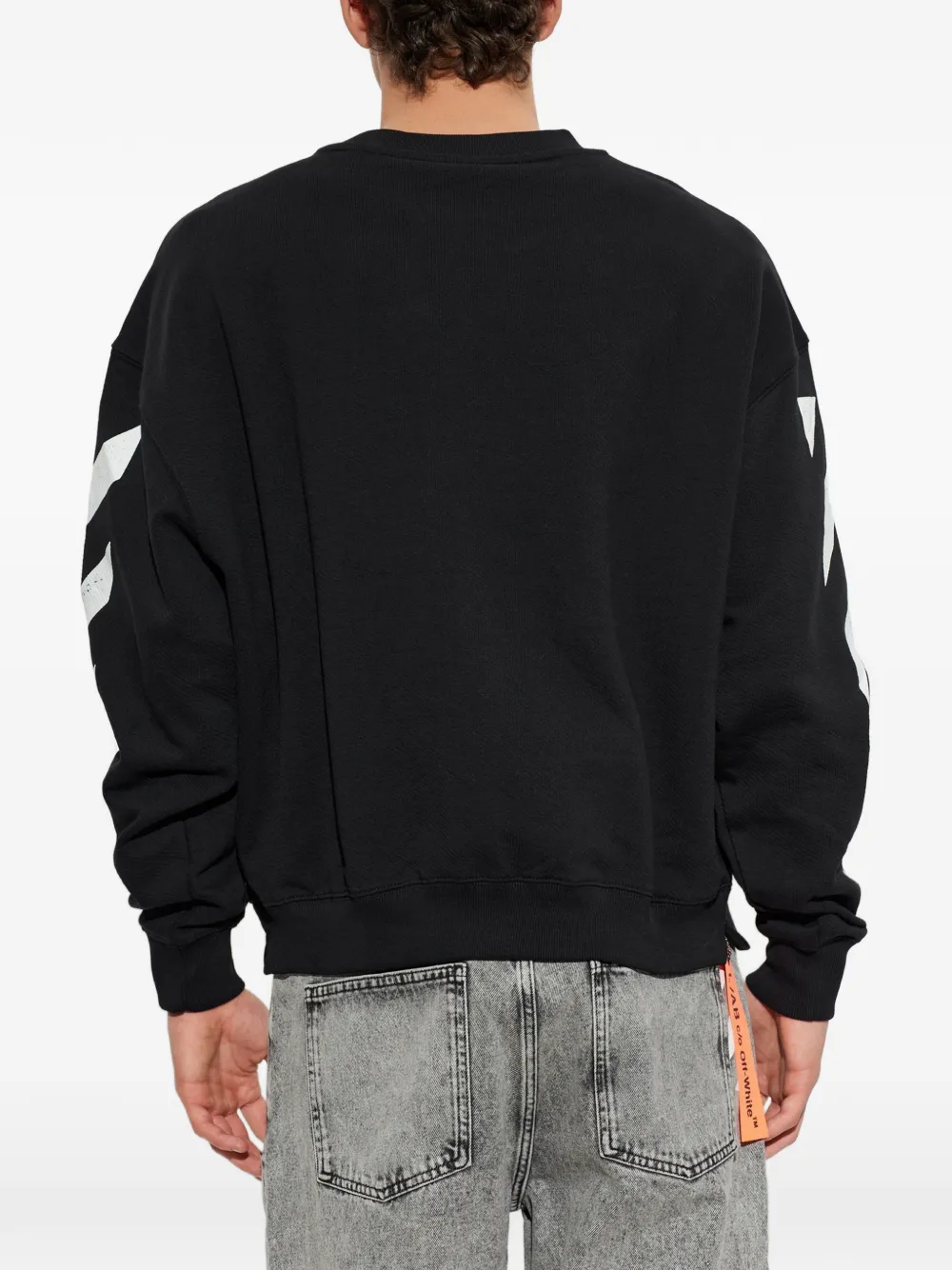 L ab c o Off-White Diagonal logo-print sweatshirt Zwart