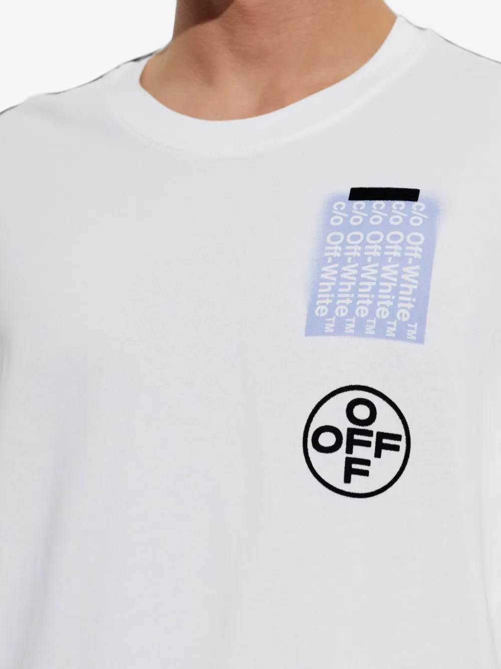 L ab c o Off-White logo-print long-sleeve T-shirt Wit