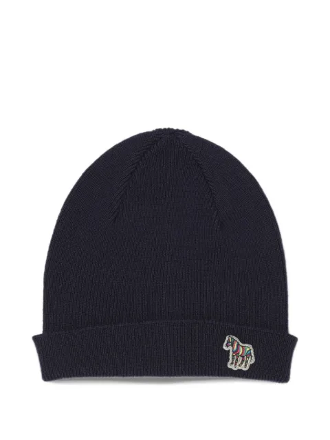 Paul Smith Zebra-patch knitted beanie hat