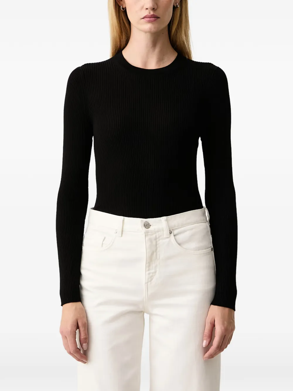 Isabelle Blanche ribbed-knit sweater - Noir Isabelle Blanche ribbed-knit sweater - Noir