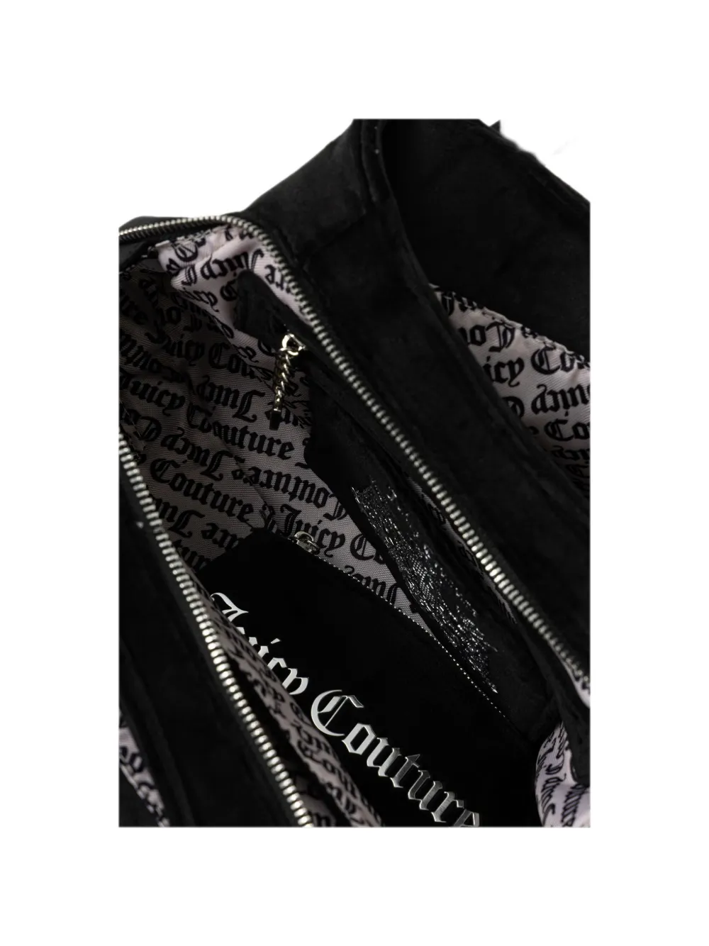 Juicy Couture Kimberly crystal-embellished velvet tote bag Zwart