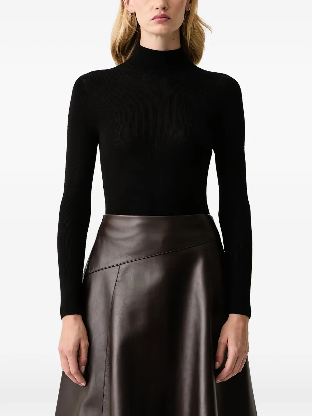 Isabelle Blanche ribbed roll-neck sweater - Noir Isabelle Blanche ribbed roll-neck sweater - Noir