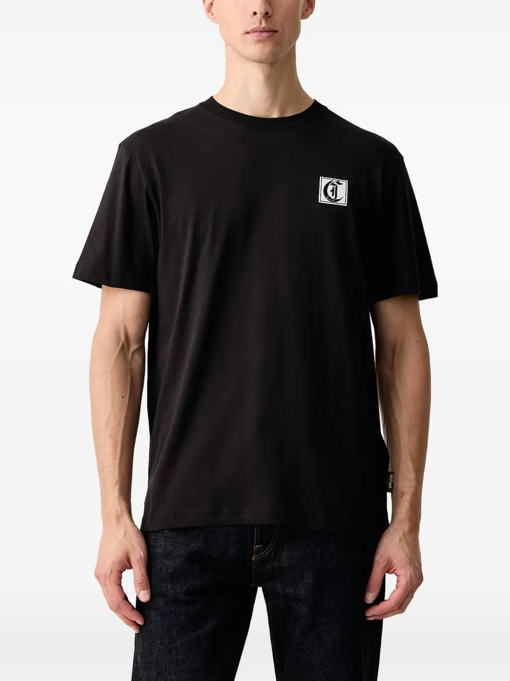Just Cavalli logo-patch T-shirt Zwart