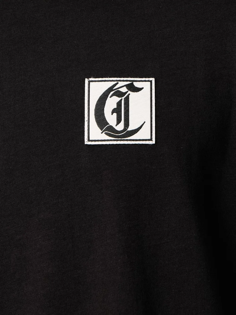 Just Cavalli logo-patch T-shirt Zwart