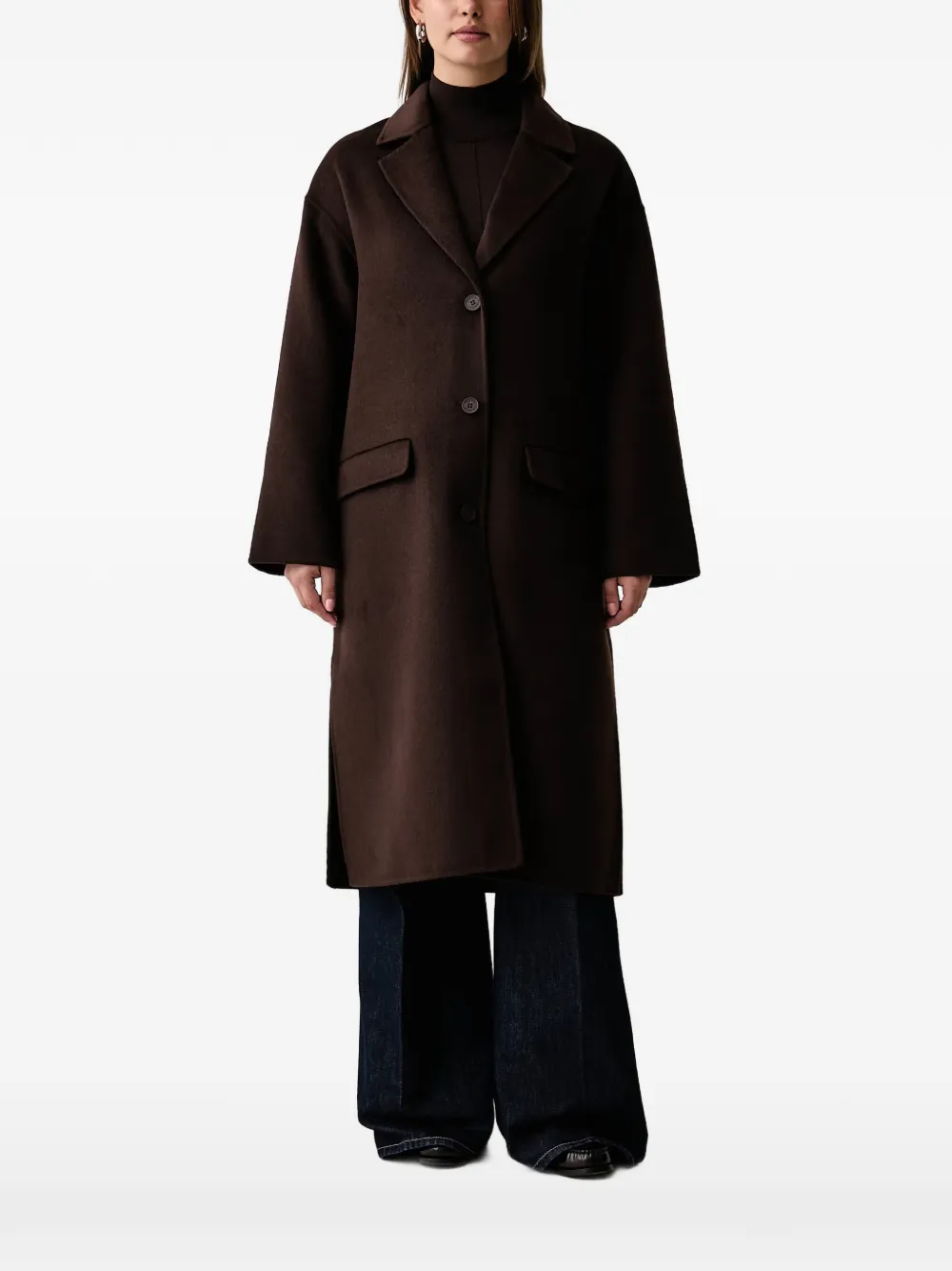 kaos notched-lapel single-breasted coat - Brown