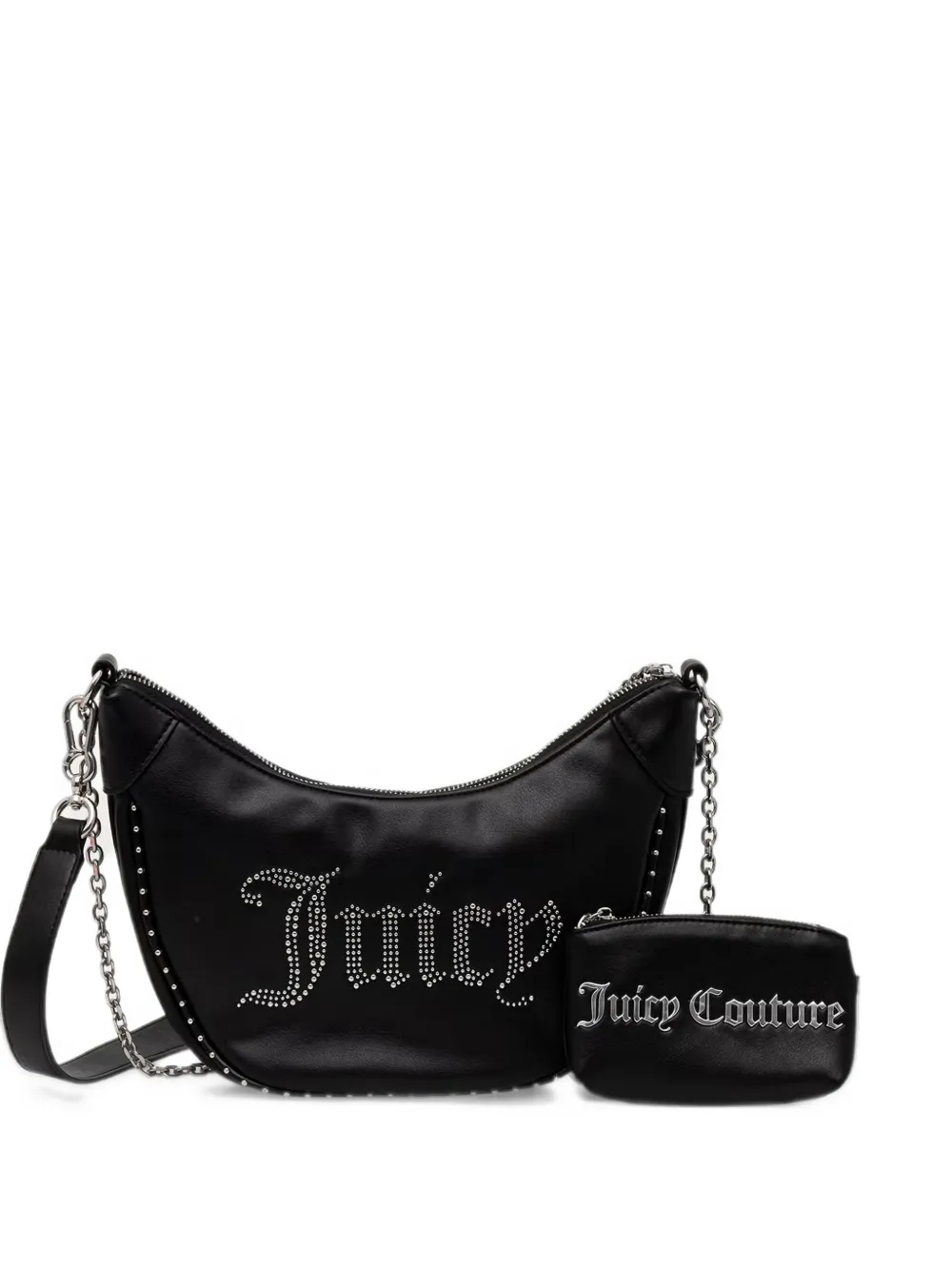 Juicy Couture stud-embellished logo shoulder bag - Nero