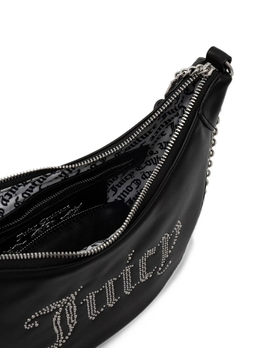 Juicy Couture Kimberly stud-embellished logo shoulder bag Zwart