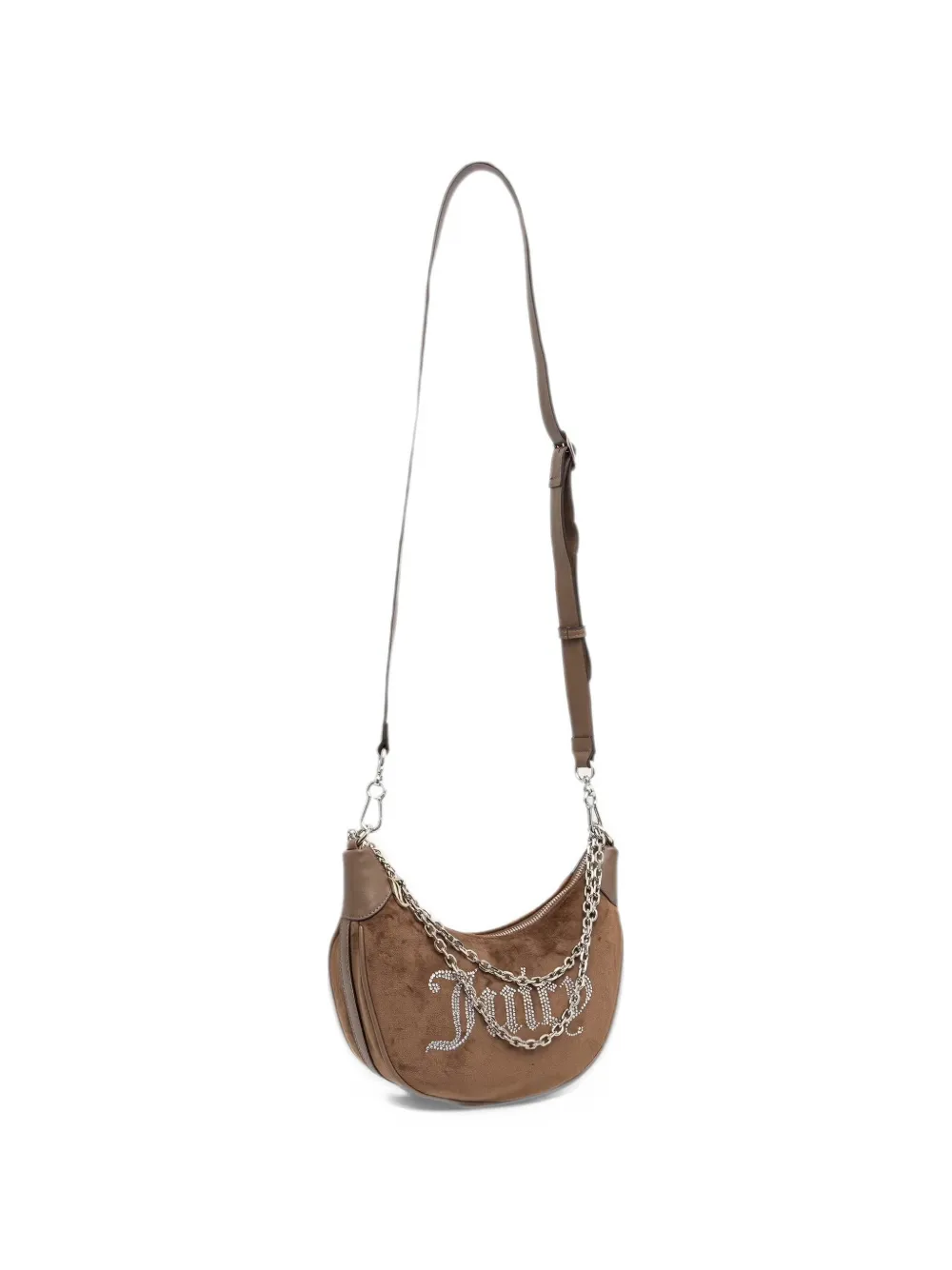 Juicy Couture Kimberly crystal-embellished chain-link shoulder bag Bruin
