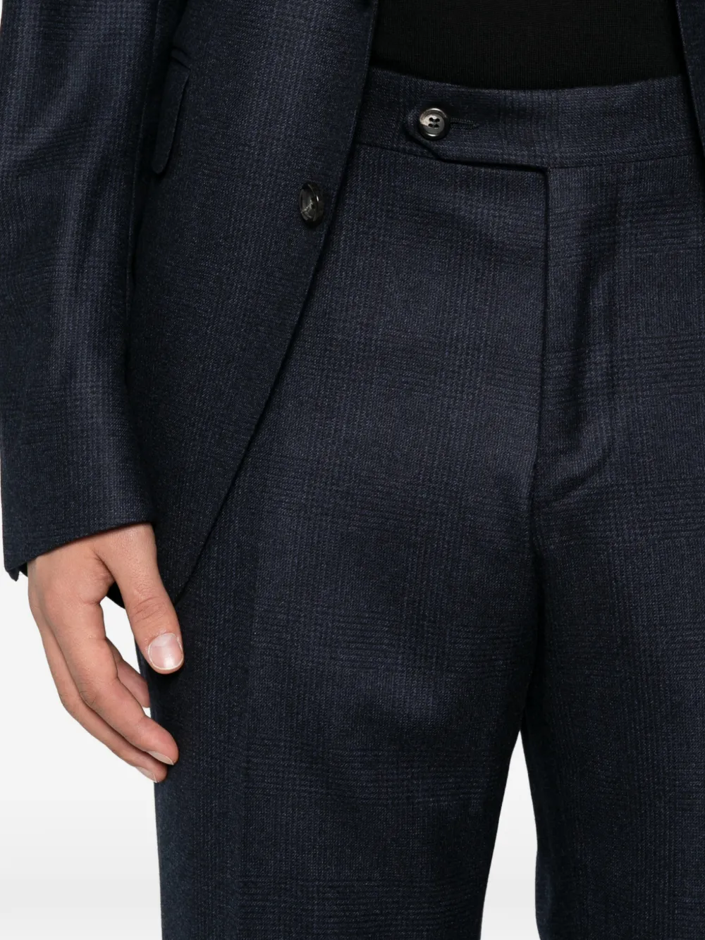 Canali check-pattern suit Blauw
