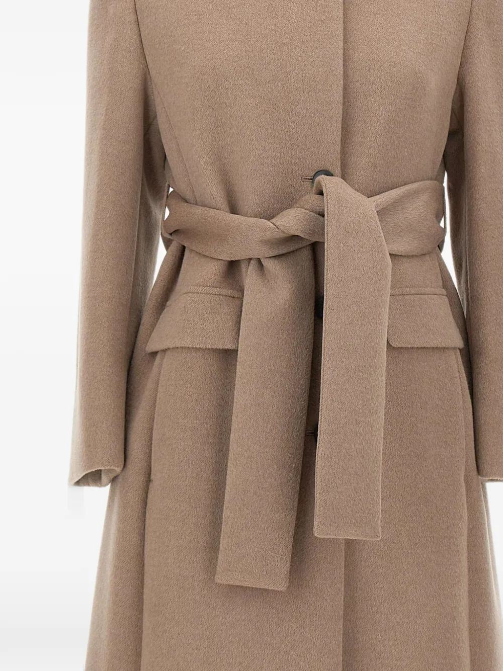 Marella single-breasted belted coat Beige
