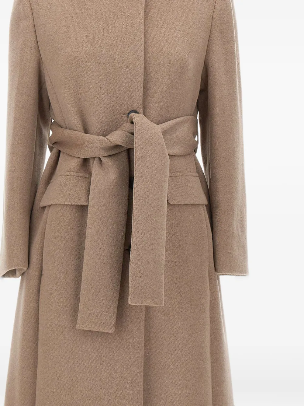 Marella single-breasted belted coat Beige