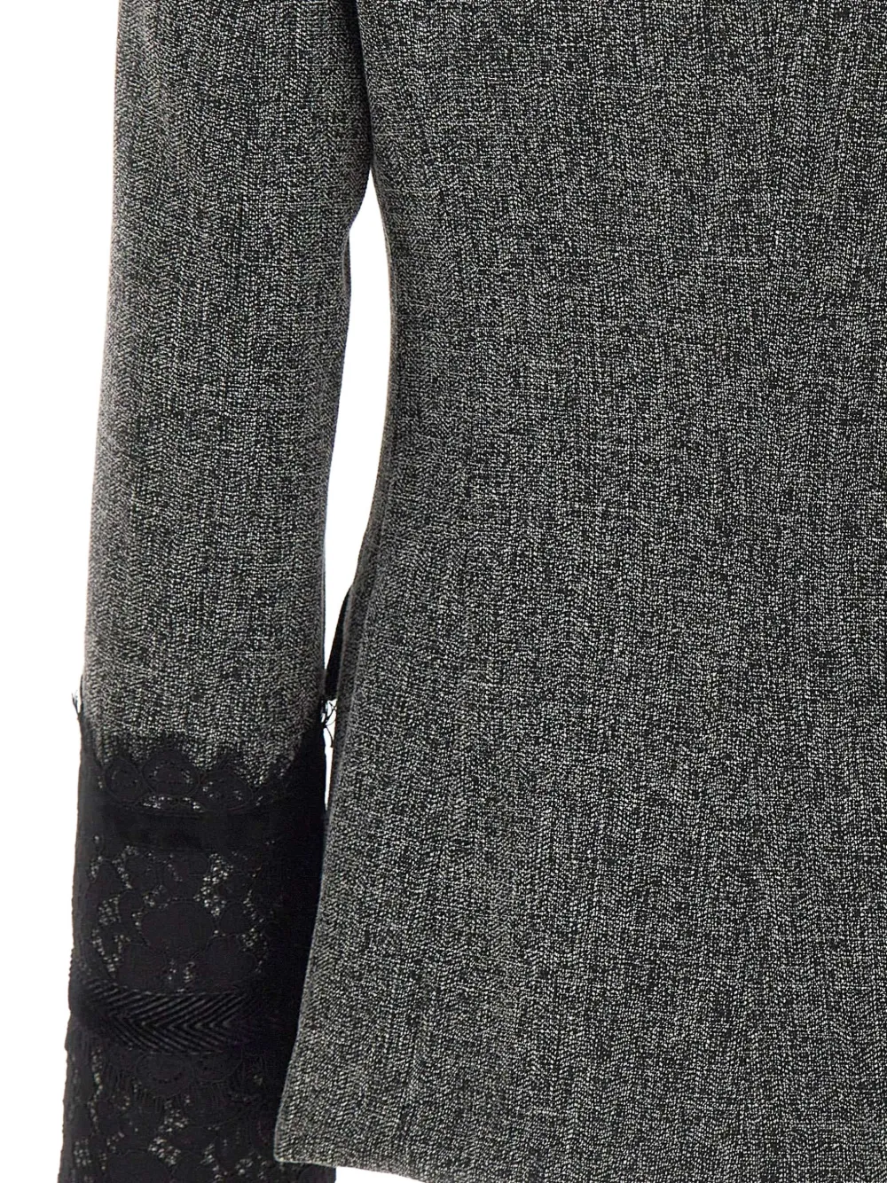 kaos double-breasted lace-detail blazer Grijs