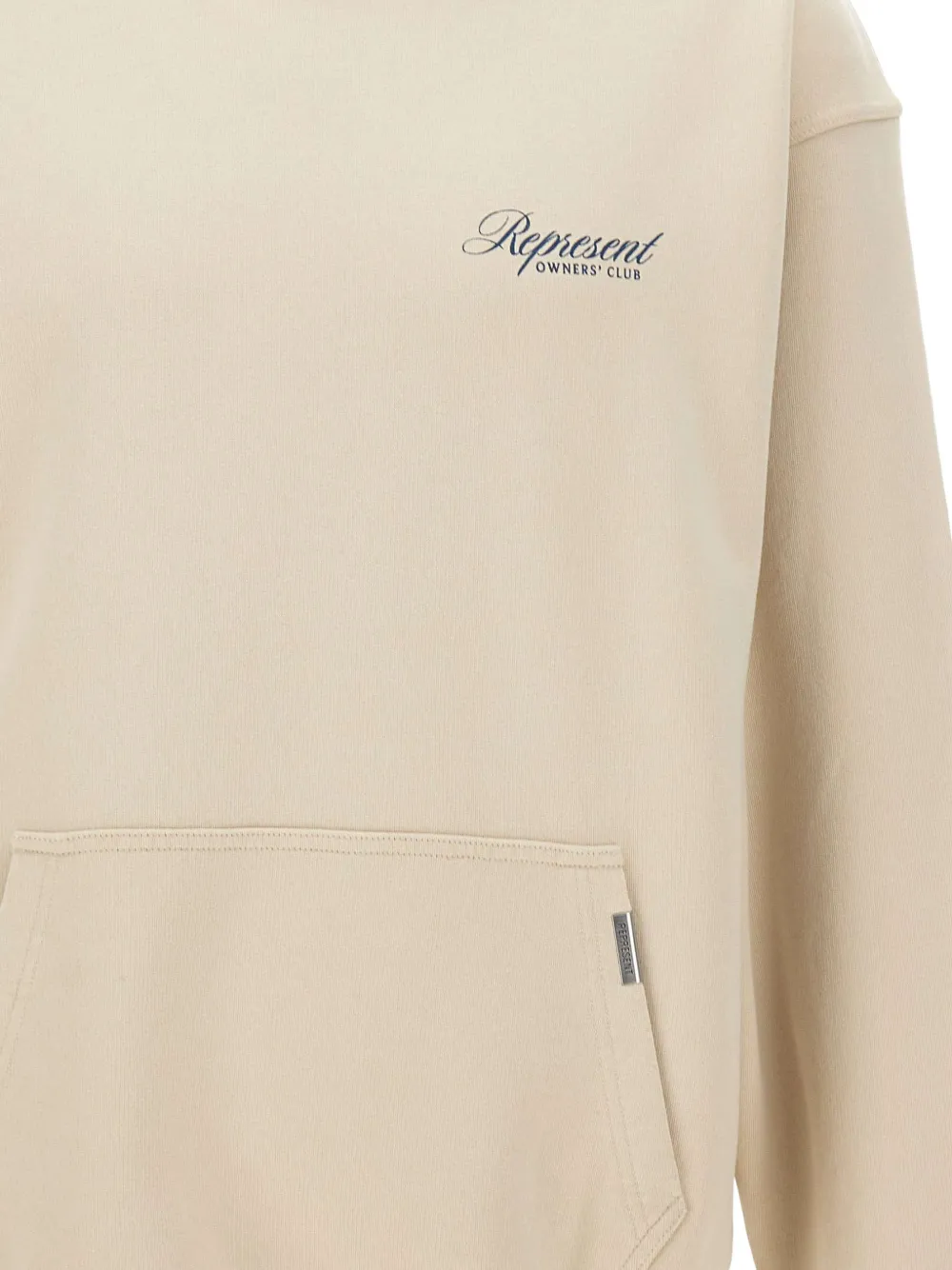 Represent Owners Club logo-print hoodie Beige