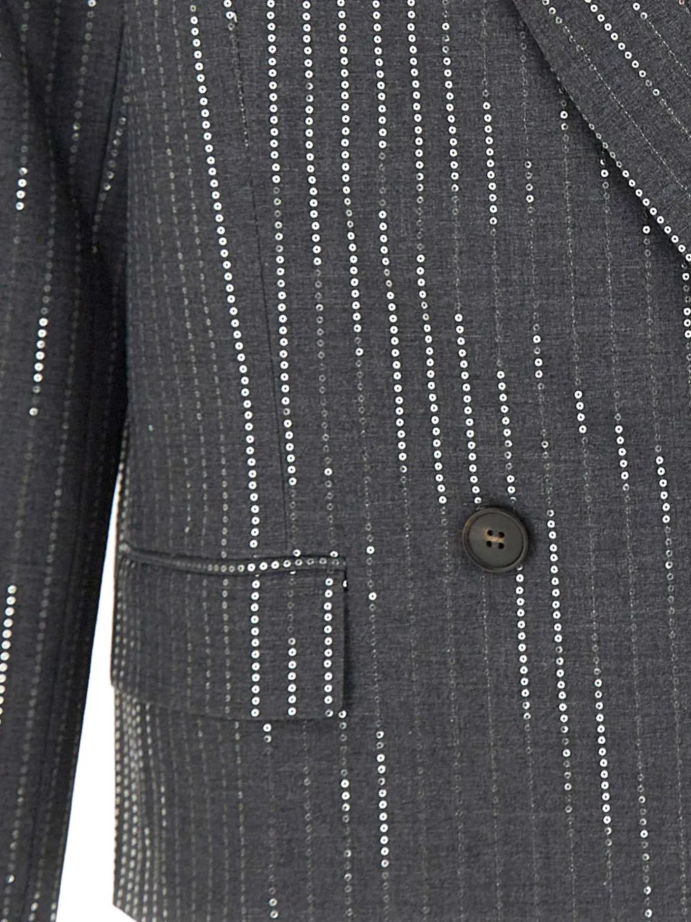 IRO Bay sequin-embellished cropped blazer Grijs