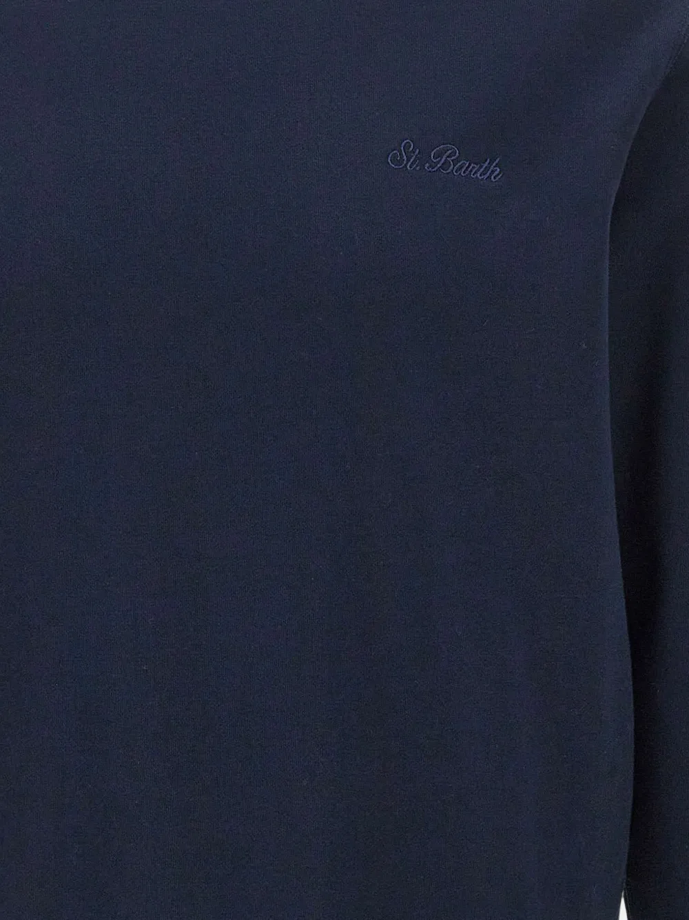 MC2 Saint Barth navy blue Fourseason cotton sweatshirt with logo-embroidery Blauw
