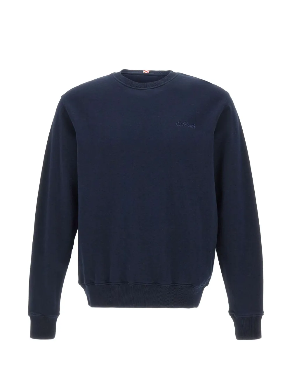 MC2 Saint Barth navy blue Fourseason cotton sweatshirt with logo-embroidery Blauw