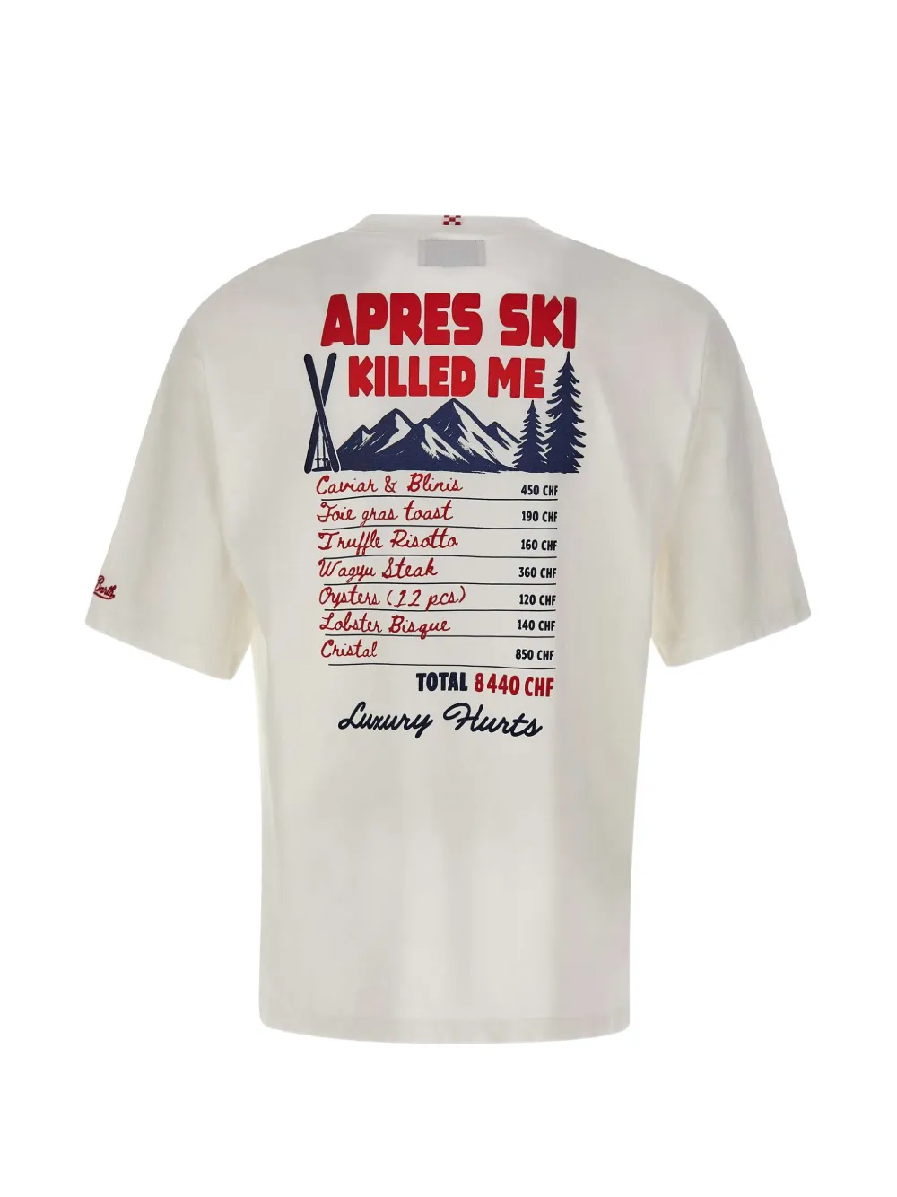 MC2 Saint Barth slogan-print graphic-back T-shirt Beige