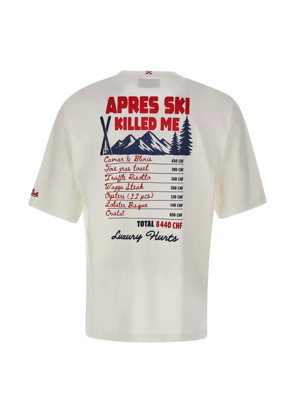 MC2 Saint Barth slogan-print graphic-back T-shirt Beige