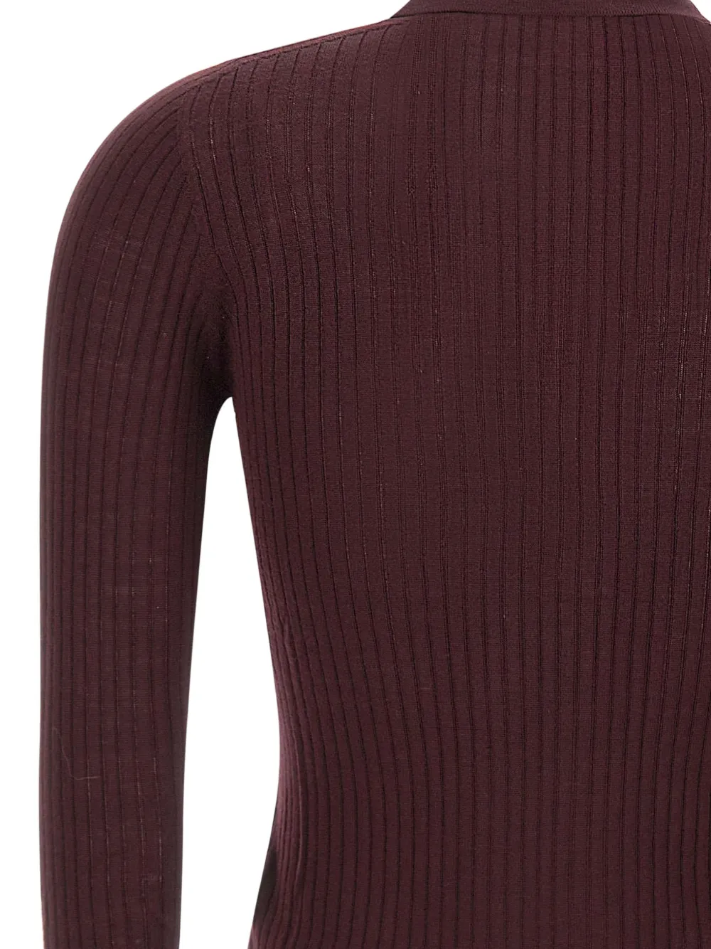 Lacoste wool jersey polo-collar sweater Bruin