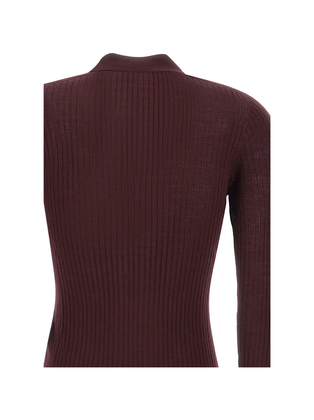 Lacoste wool jersey polo-collar sweater Bruin